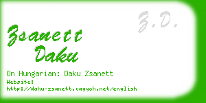 zsanett daku business card